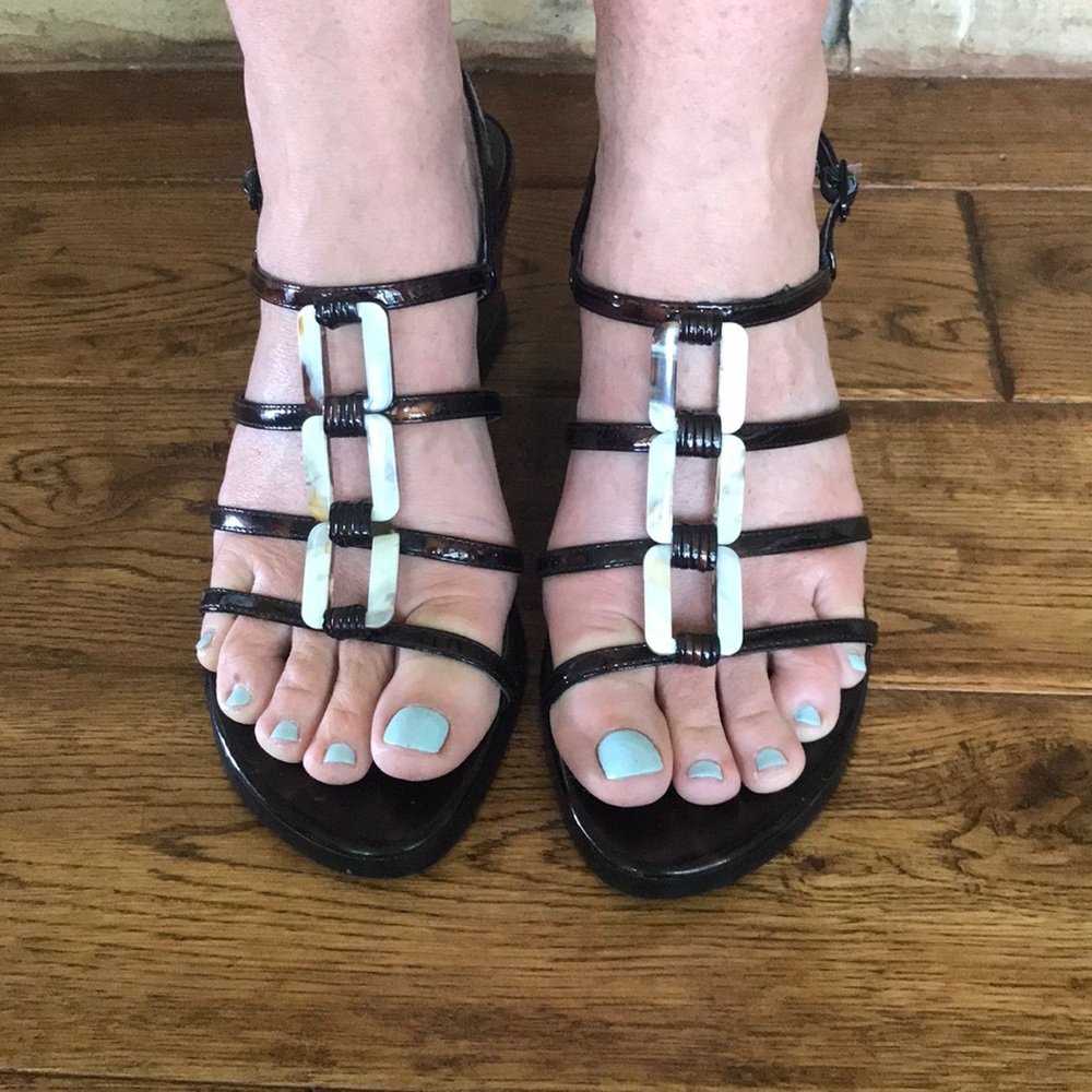 Stuart Weitzman tortoise wedges